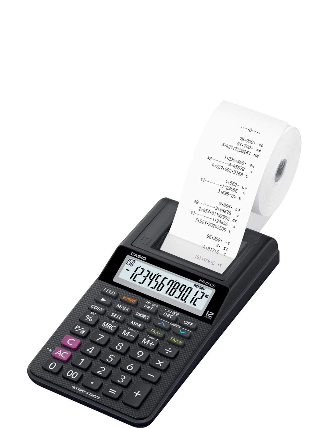 Casio HR-8RCE Printing Calculator, Black