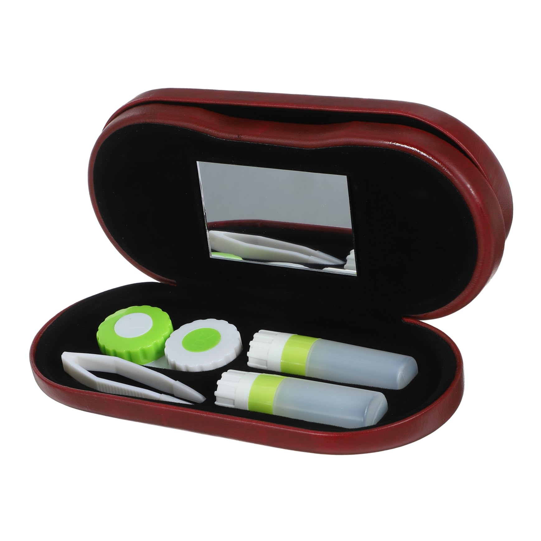 PACKOVE 2 Set Custodia Per Gli Occhiali Contenitore Per Occhiali Organizer Per Il Trasporto Degli Occhiali Astuccio Custodia Per Lenti a Contatto Da Esterno Rosso Vello Fine