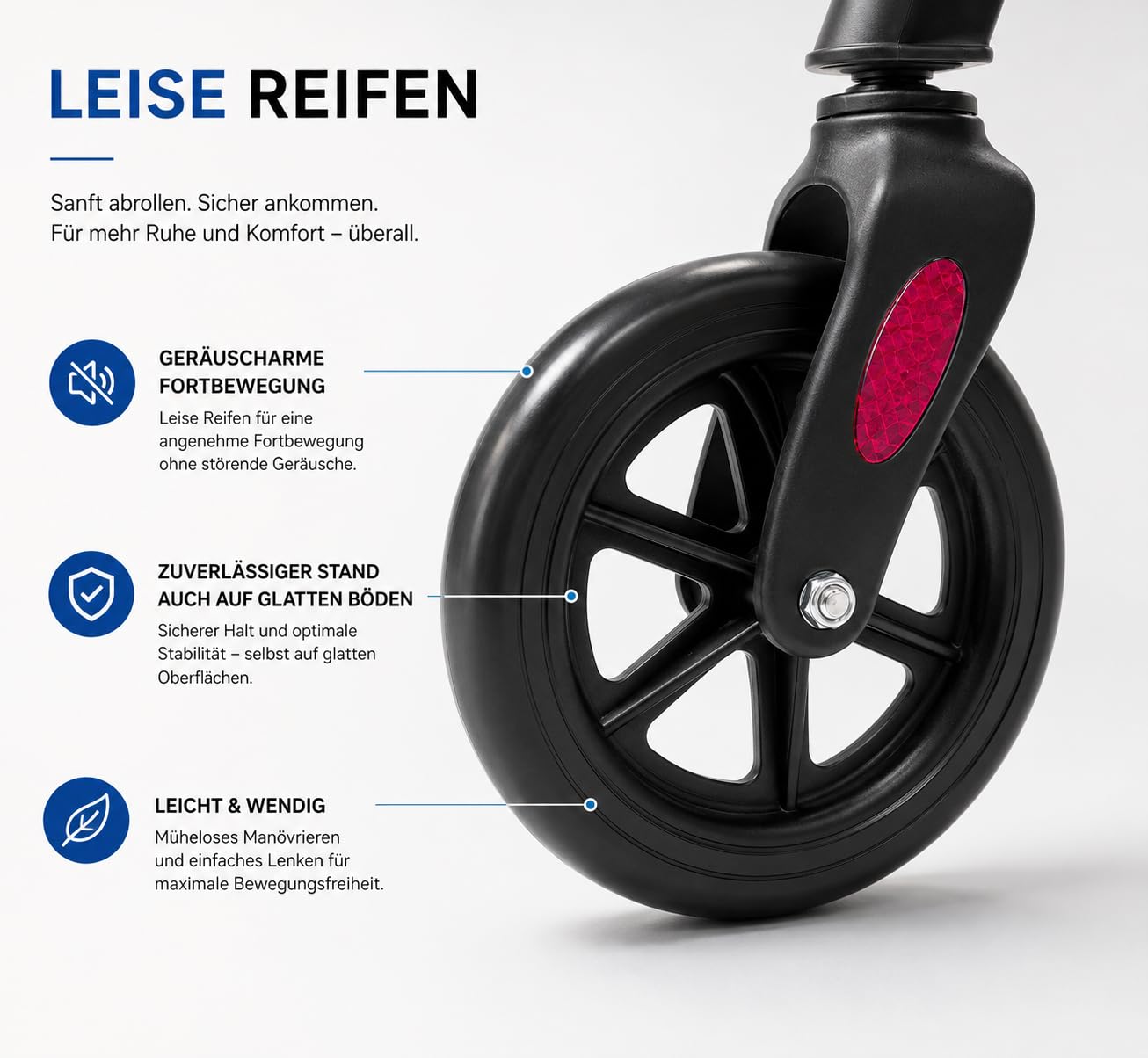 Casa Soft Braun Rollator schmal für Wohnung & Innenbereich, faltbar & leicht, 5 kg I höhenverstellbarer Wohnungsrollator von Lösch Reha I zuverlässige Gehhilfe für Senioren