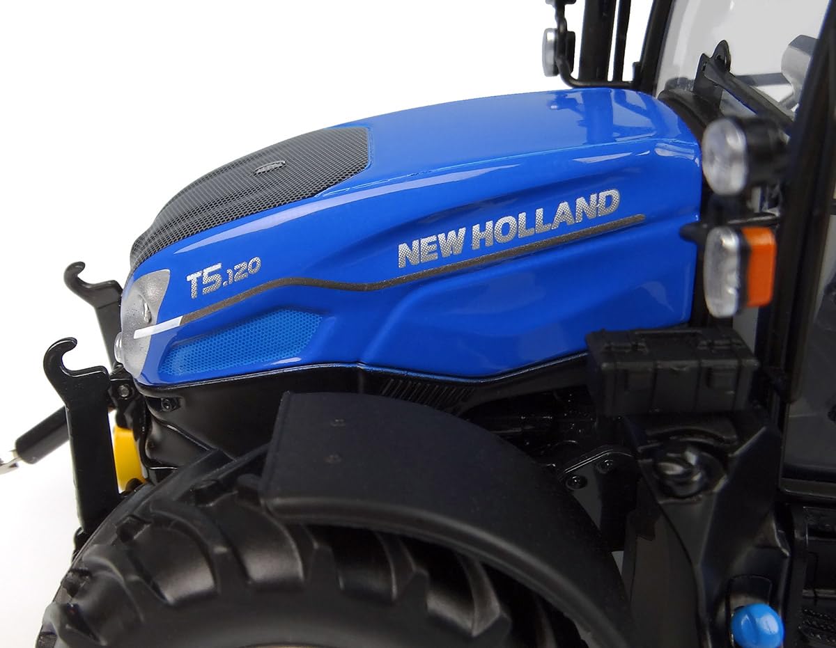 Universal Hobbies New Holland T5.120 Traktor ze srebrnoszarymi felgami, 7202
