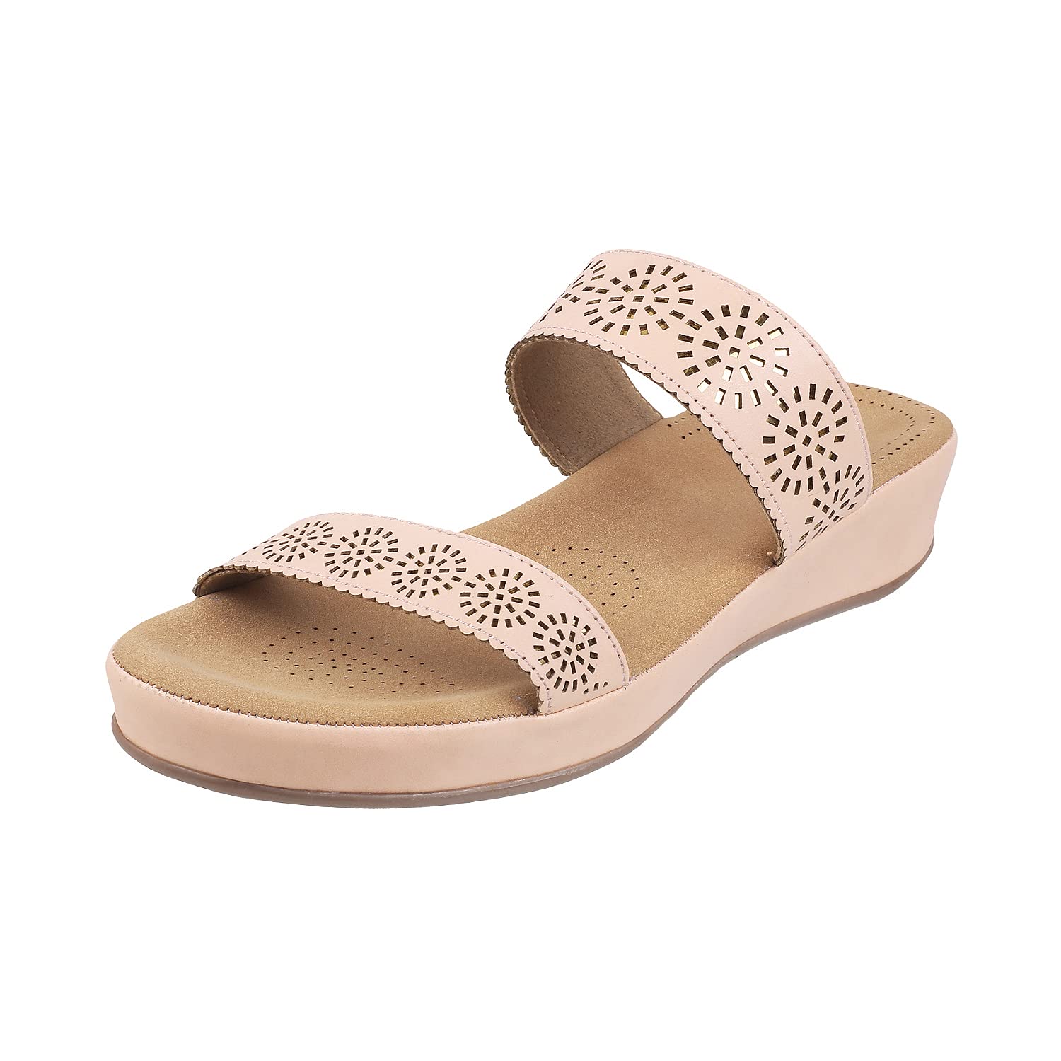 Mochi Womens Beige Faux Leather Cut-work Fashion Sandals UK/8 EU/41 (44-4012) (B096YH43GQ) Amazon Price History, Amazon Price Tracker