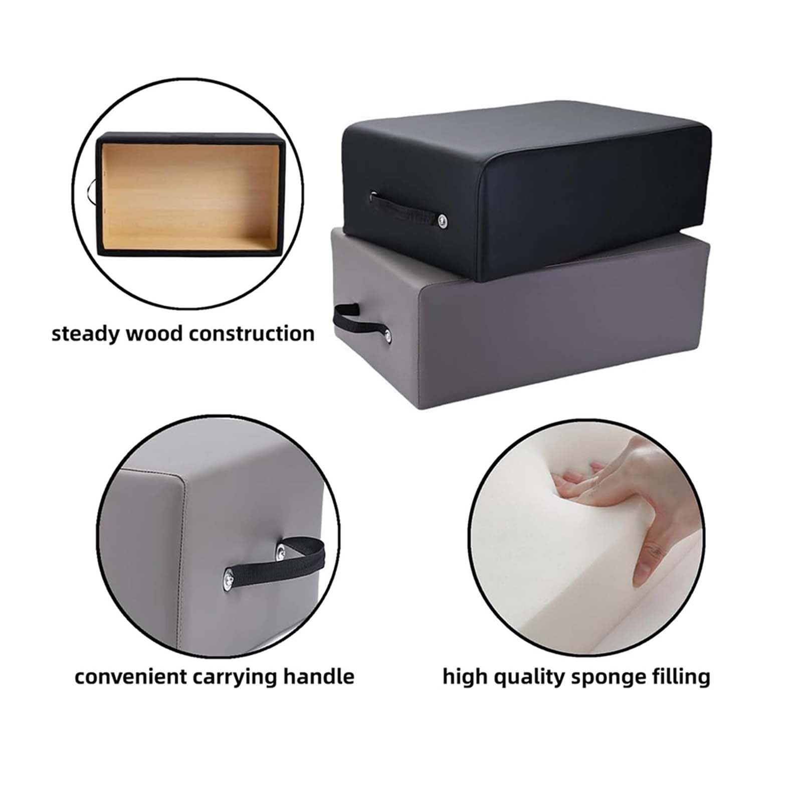Caja de asiento de accesorios reformadores de pilates para rango avanzado de movimiento, flexibilidad y entrenamiento de fuerza, ideal para estiramientos de resistencia y entrenamientos de equilibrio