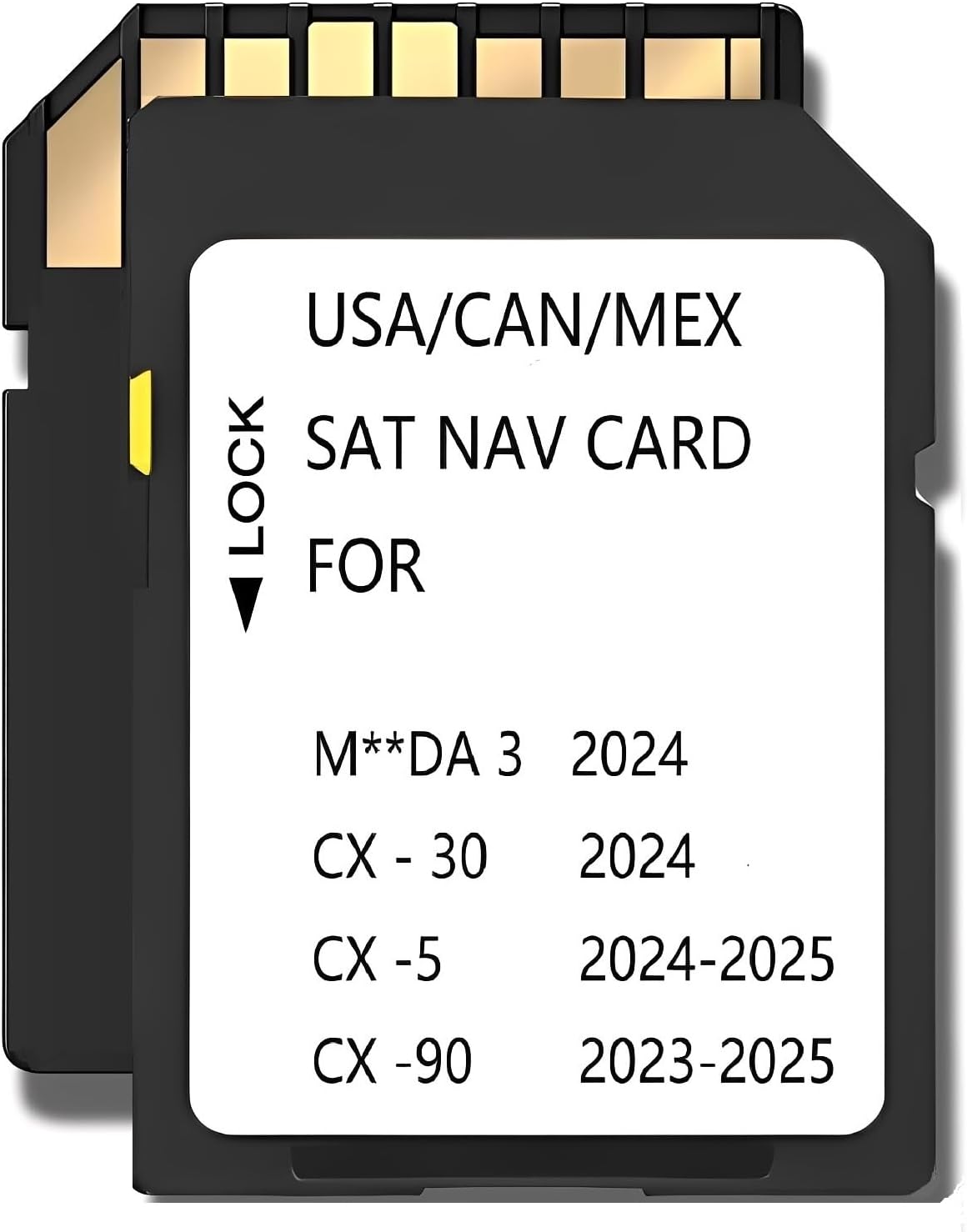 2025 Latest Navigation Memory sd Card Compatible with Maz*da 3(2024), Cx5(2024-2025),Cx30(2024), Cx90(2023-2025),(NAVISD2325)