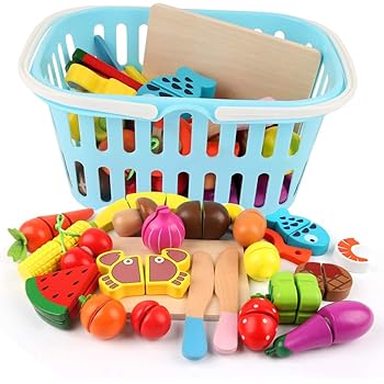 wooden role play food