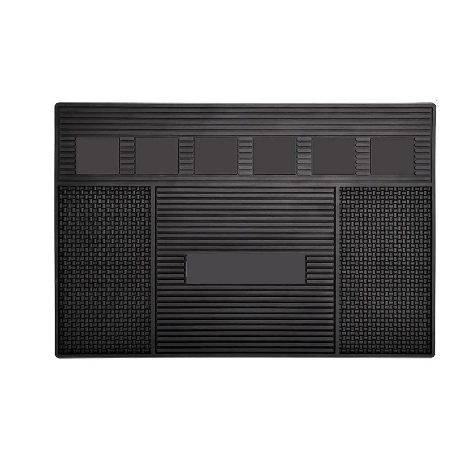Tappetino per Barbiere Vassoio magnetico in morbido silicone da barbiere for parrucchiere, antiscivolo e impermeabile(48.5 * 31.5CM)