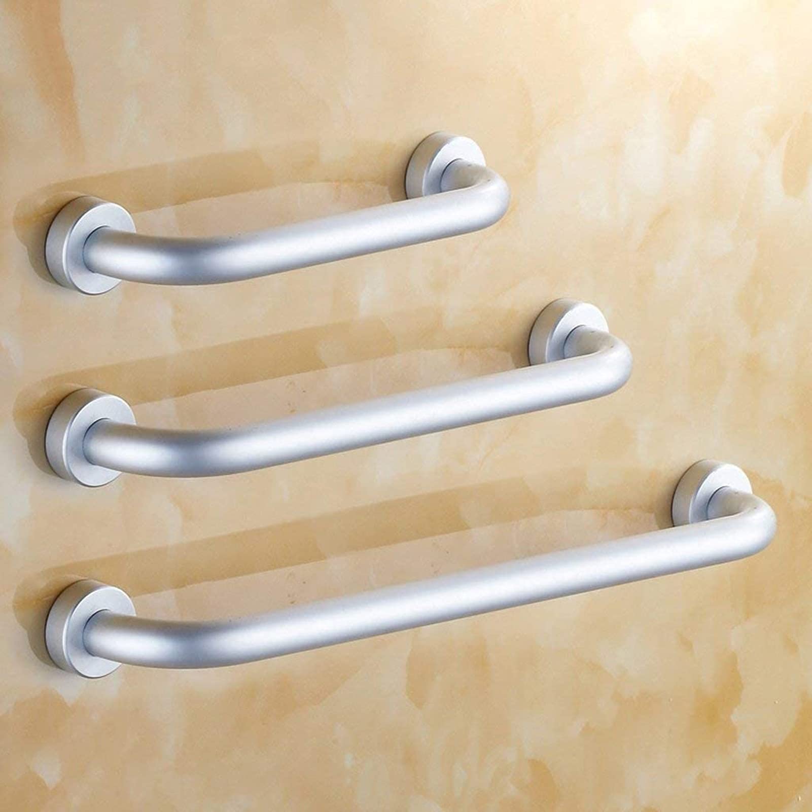 Barra de Apoyo para baño, reposabrazos de Aluminio Espacial para bañera, asa Segura y sin obstáculos para Personas Mayores y discapacitadas, Barra Antideslizante (40 cm).
