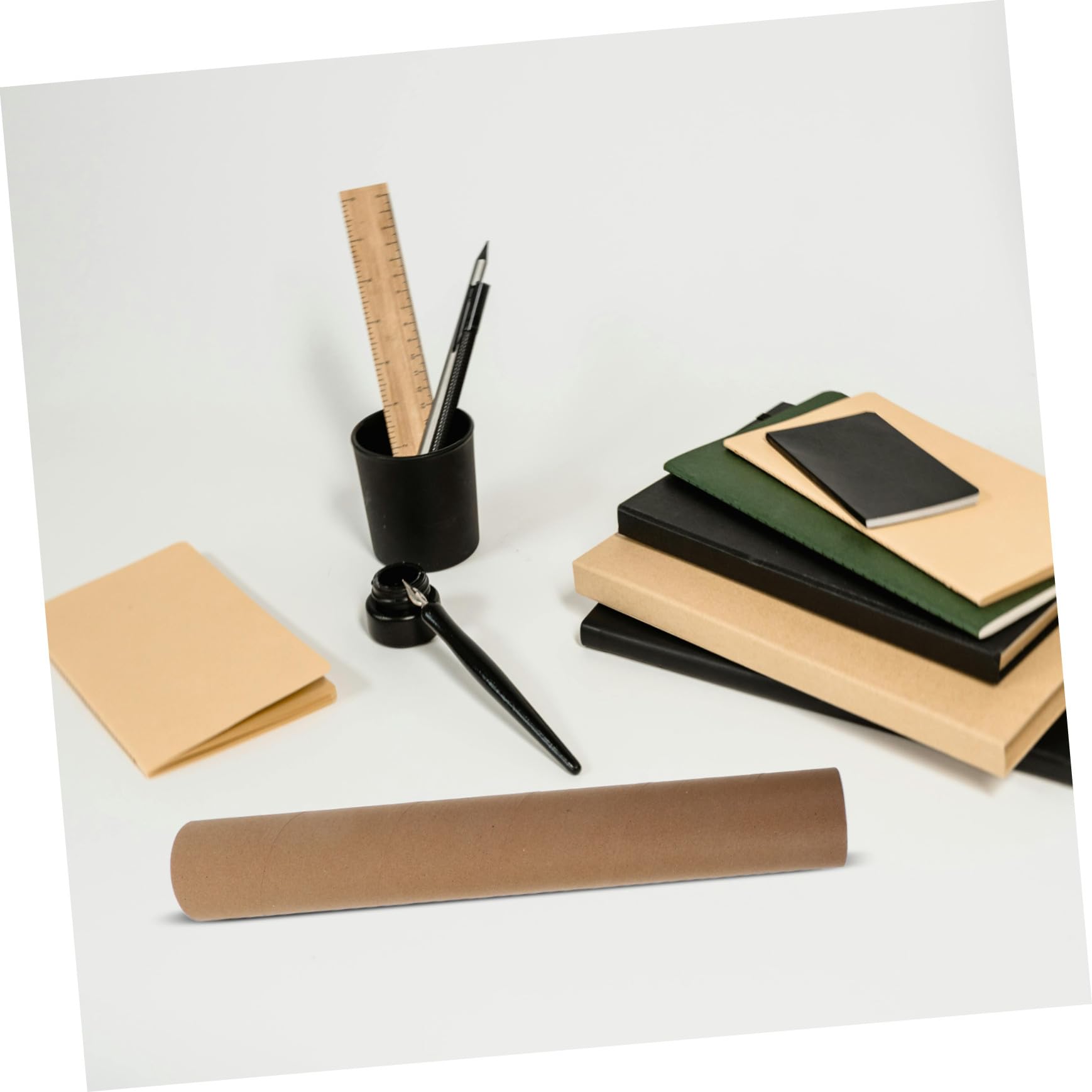 SOIMISS 10 Piezas Unidades Tubo para Posters Kraft con Tapa Cilindro Redondo de Cartón Resistente para Envío y Almacenamiento Seguro de Dibujos Impresiones Artísticas y Cañas de Pescar