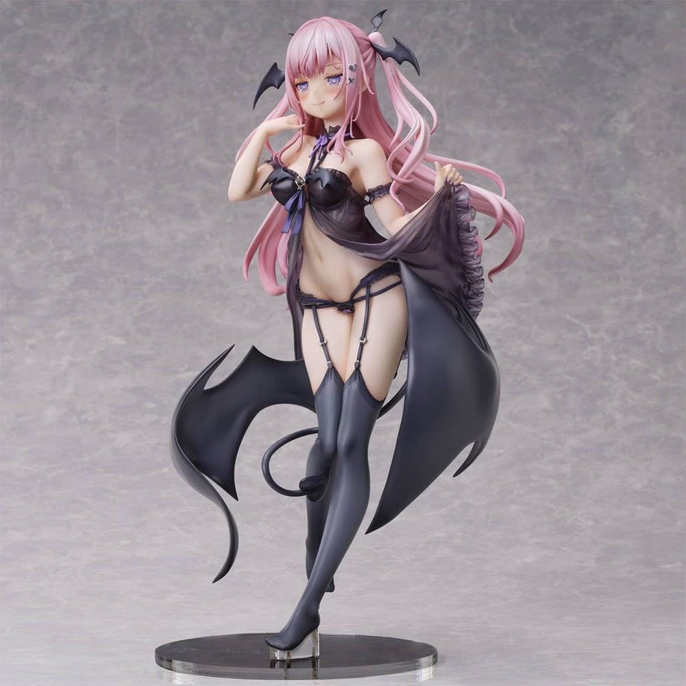 Succubus-chan - Figura de anime, ilustración de 28 cm | SweetDemon - Figura de acción de manga chica, modelo de pie de PVC, adorno de dibujos animados