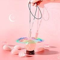 Vista 2 de Myripoly Juego de cartas de tarot rosa para principiantes, cartas de tarot clásicas con significados en ellas, kit de brujería de tarot de 17