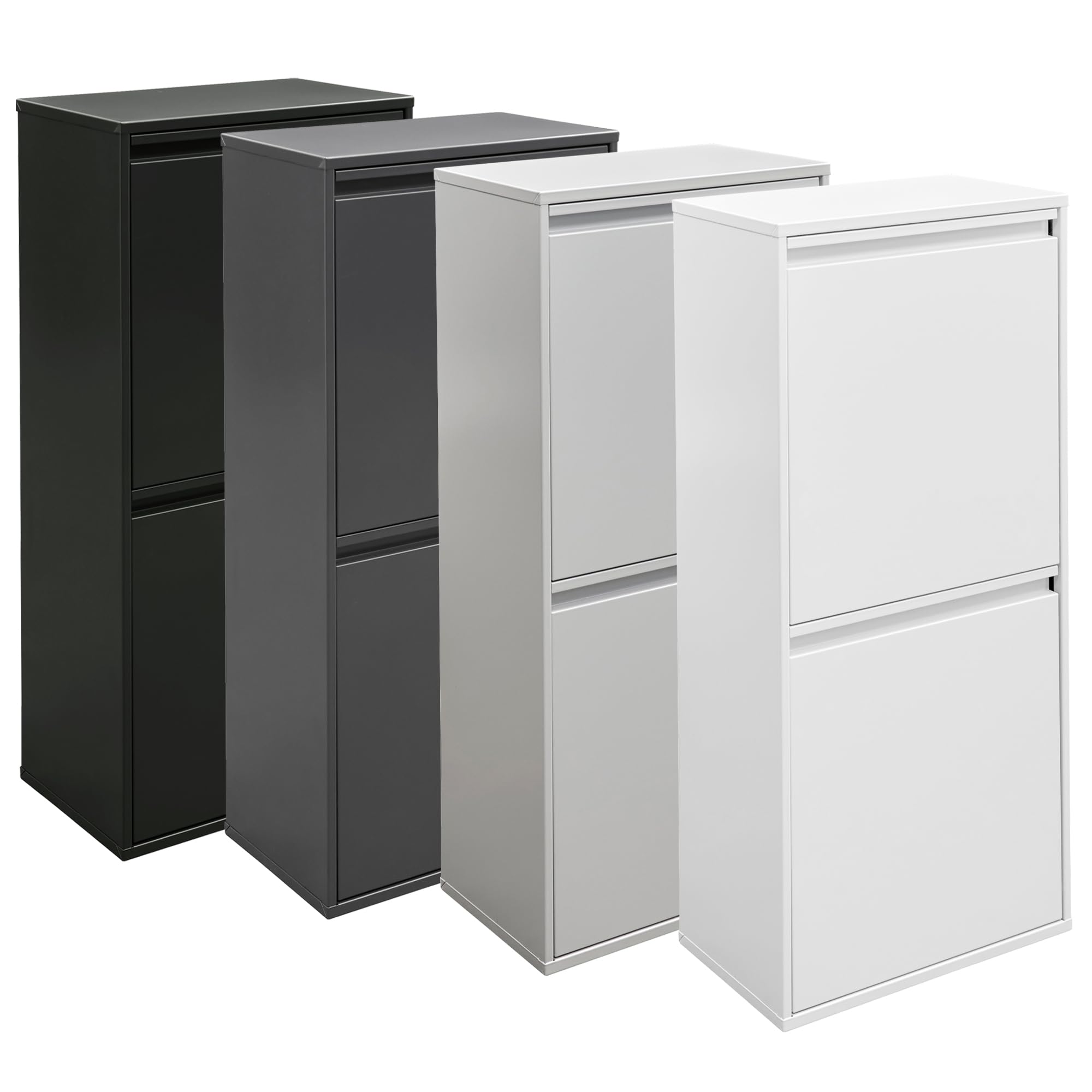 Arregui Basic CR401-B Poubelle de recyclage 3 compartiments 45 L Blanc