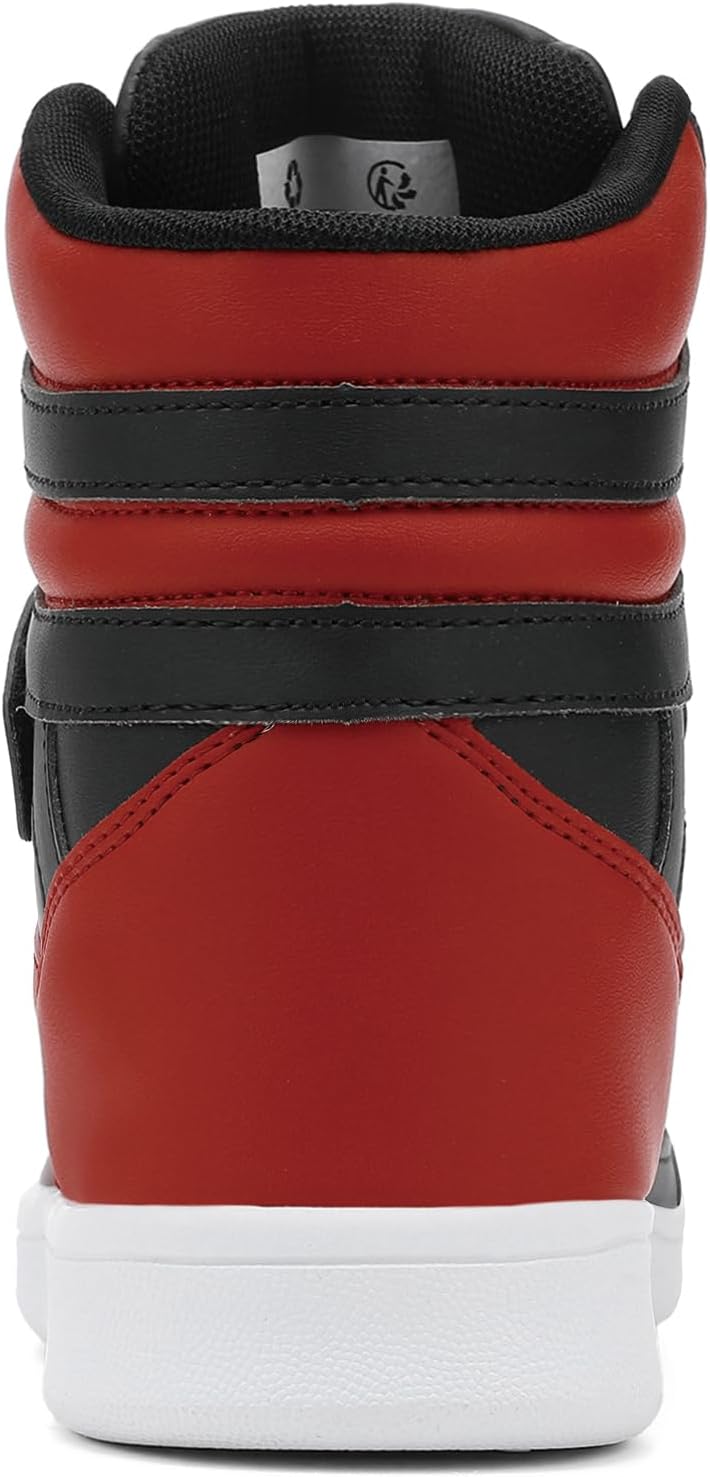 UBFEN Womens High Top Sneakers with Hidden Wedge Heel Ankle Support 2 Inch Height Increase 80s Retro Casual Boots - Image 4