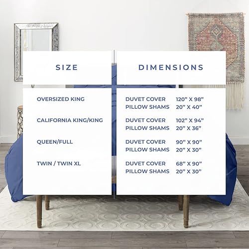 Miniatura 2 de Kotton Culture - Juego de funda de edredón de 3 piezas, 100% algodón egipcio de 600 hilos, con cierre y lazos en las esquinas, diseño plisado