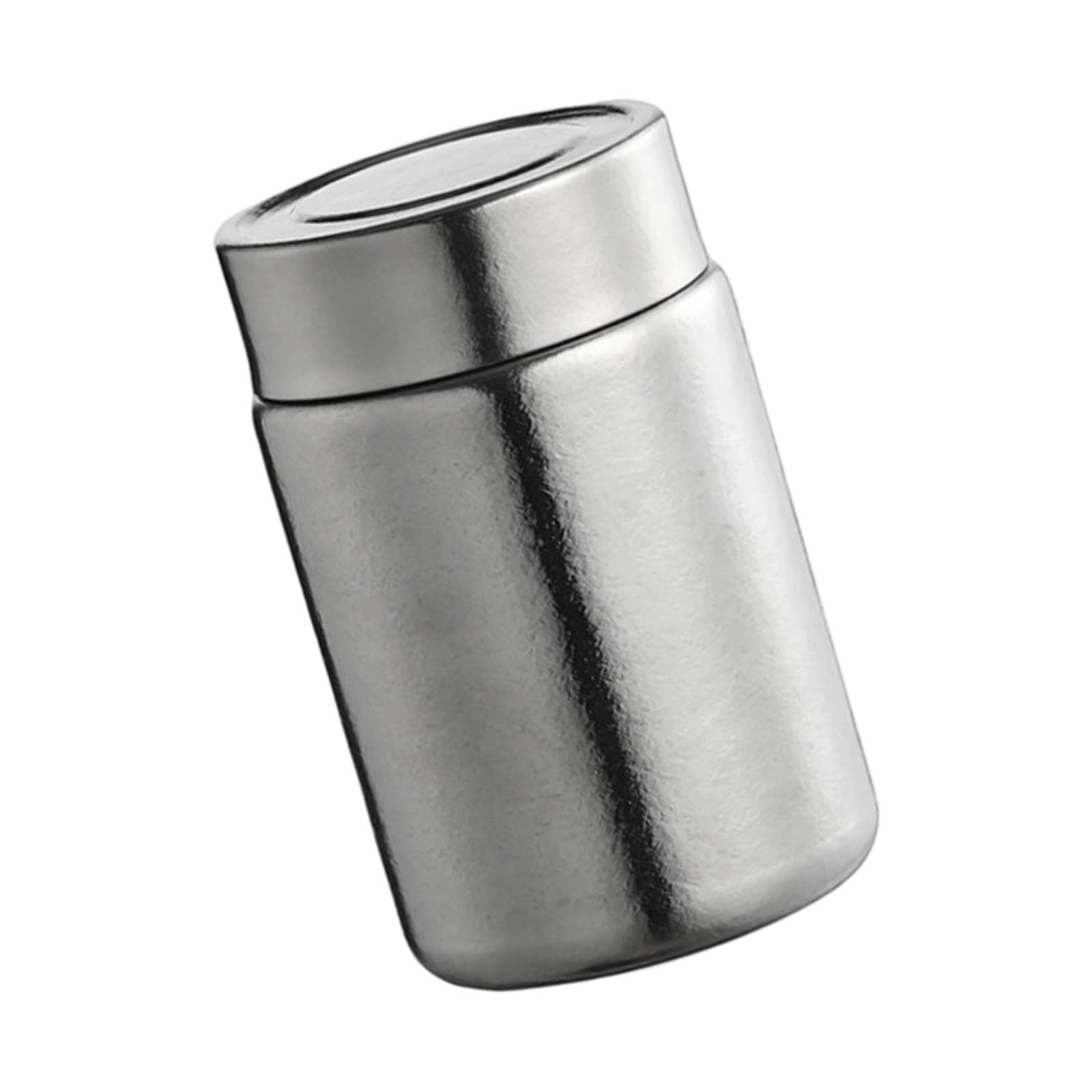 Kalttoy Silver Portable Tea Water Bottle Large Capacity Sealed Tea Can Moistures-Proof Teas Jar For Camping And Work Drink Container