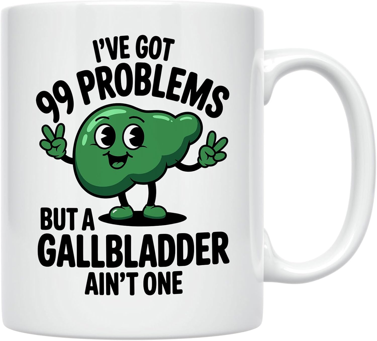 Casitika I've Got 99 Problems But a Gallbladder Ain't One Mug – Funny Gallbladder Removal Surgery Recovery Gift for Surgeons, Doctors, Coworkers, Get Well 11 oz Cup.