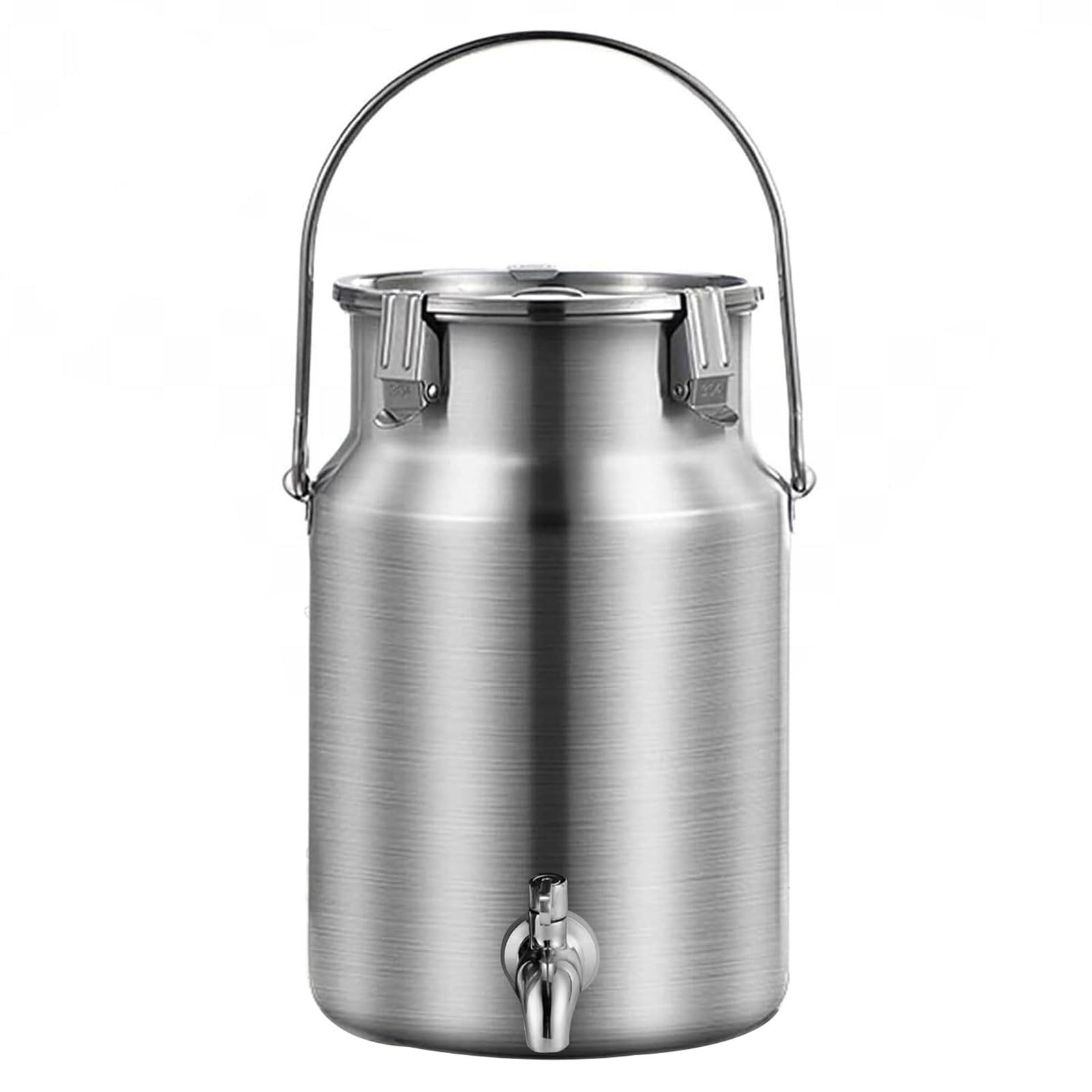 AYCDL 304 Stainless Steel Milk Can with Faucet, Bucket Tote Jug with Faucet and Sealed Lid for Grain Liquid1.32Gal/5L