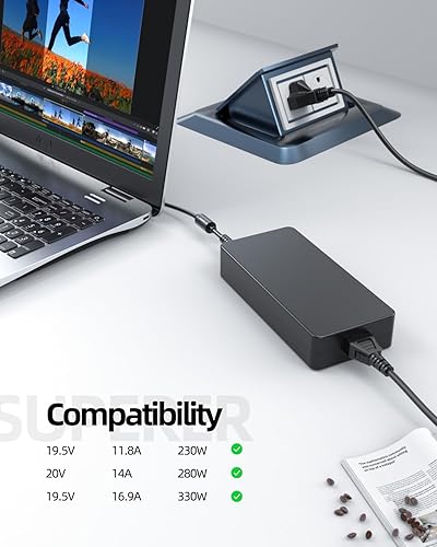 Miniatura 2 de Cargador de CA apto para Asus Rog Zephyrus S GX531GM GX531GW GX531GV GX531GS GX531GX GX531G GX531 GX701 GX701G GX701GX GX701GW GX701GV 1GVR SC 17