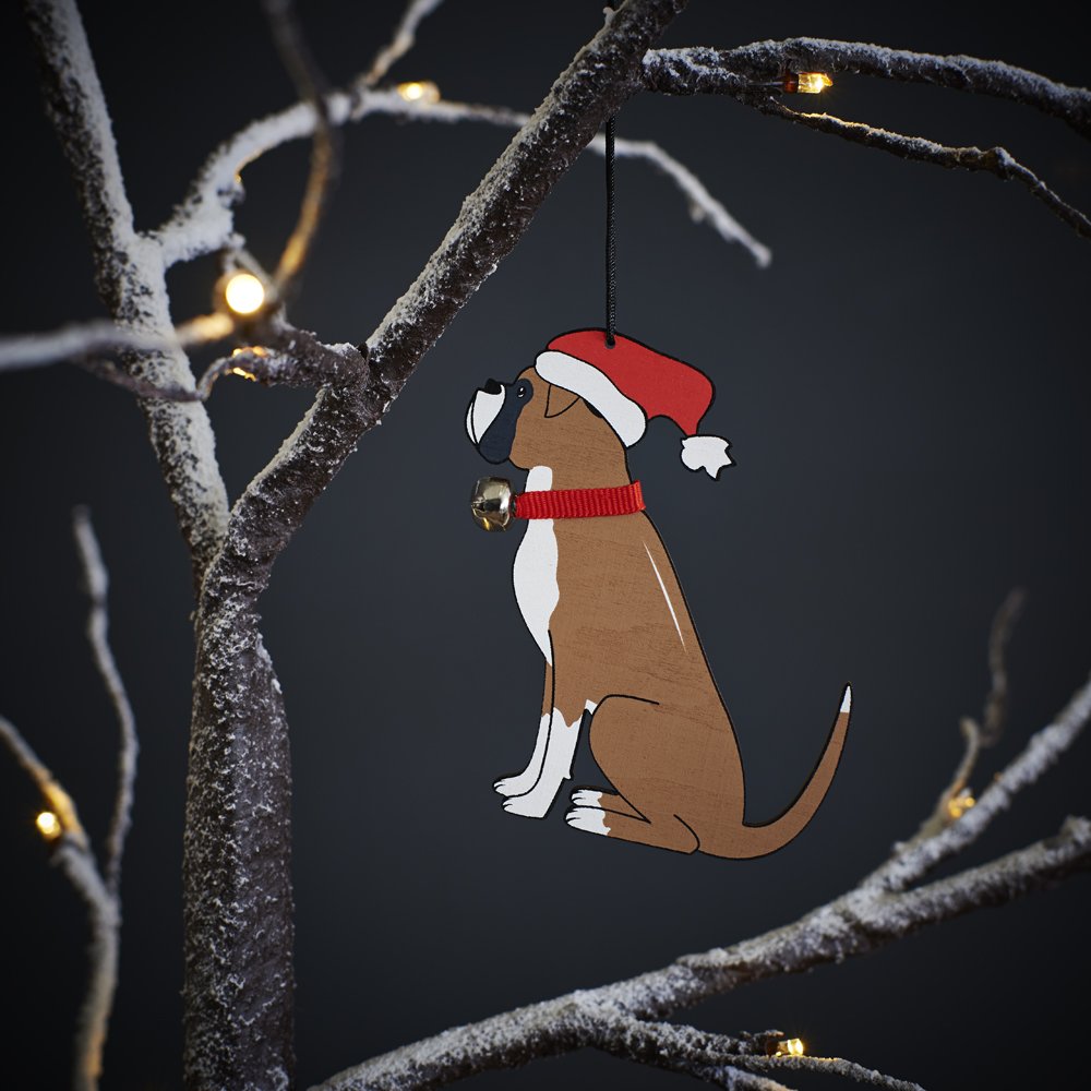 Sweet William Designs Boxer Christmas tree decoration