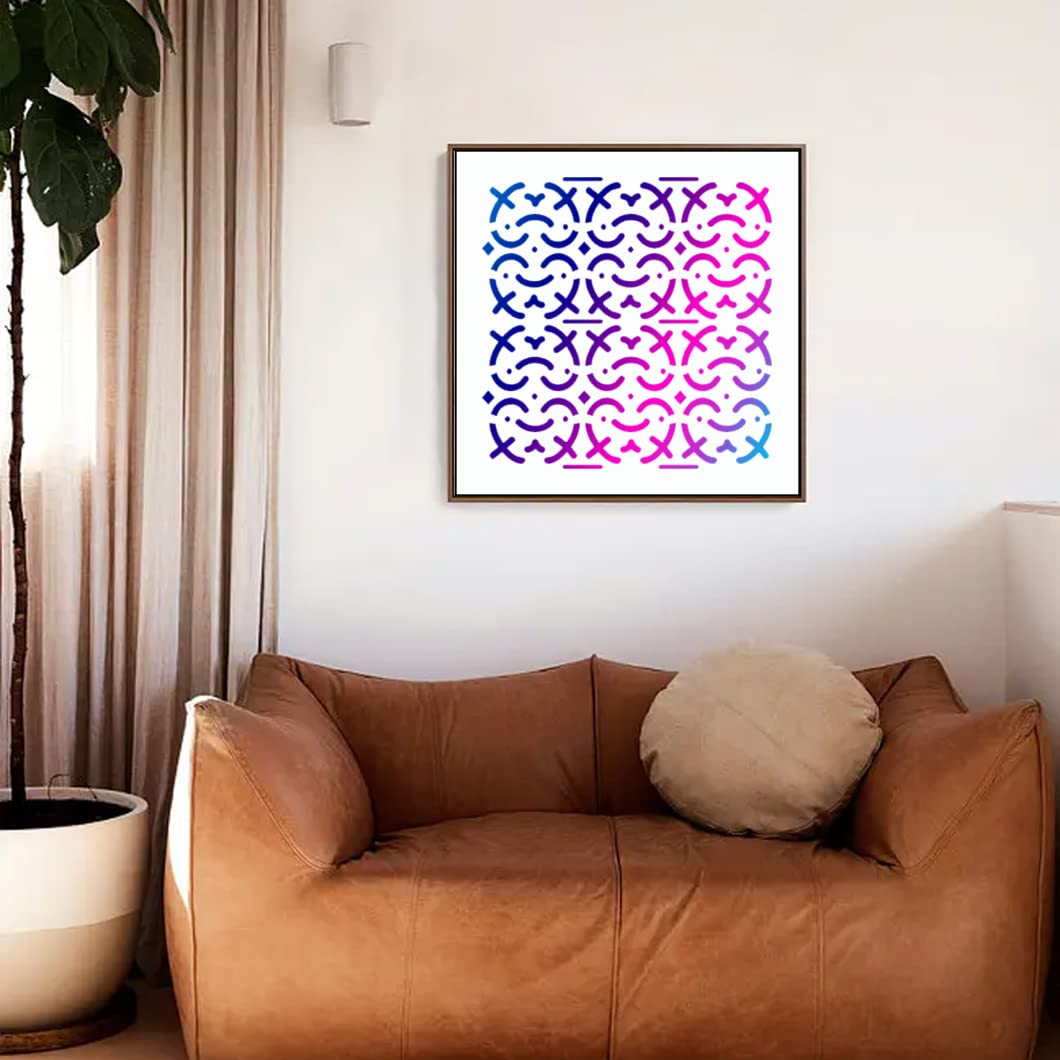 Rolin Roly 6 Pieces Painting Reusable Geometric Stencils Laser Carved Stencils for Art Scrapbook Walls Painting Scrapbooking Stamp