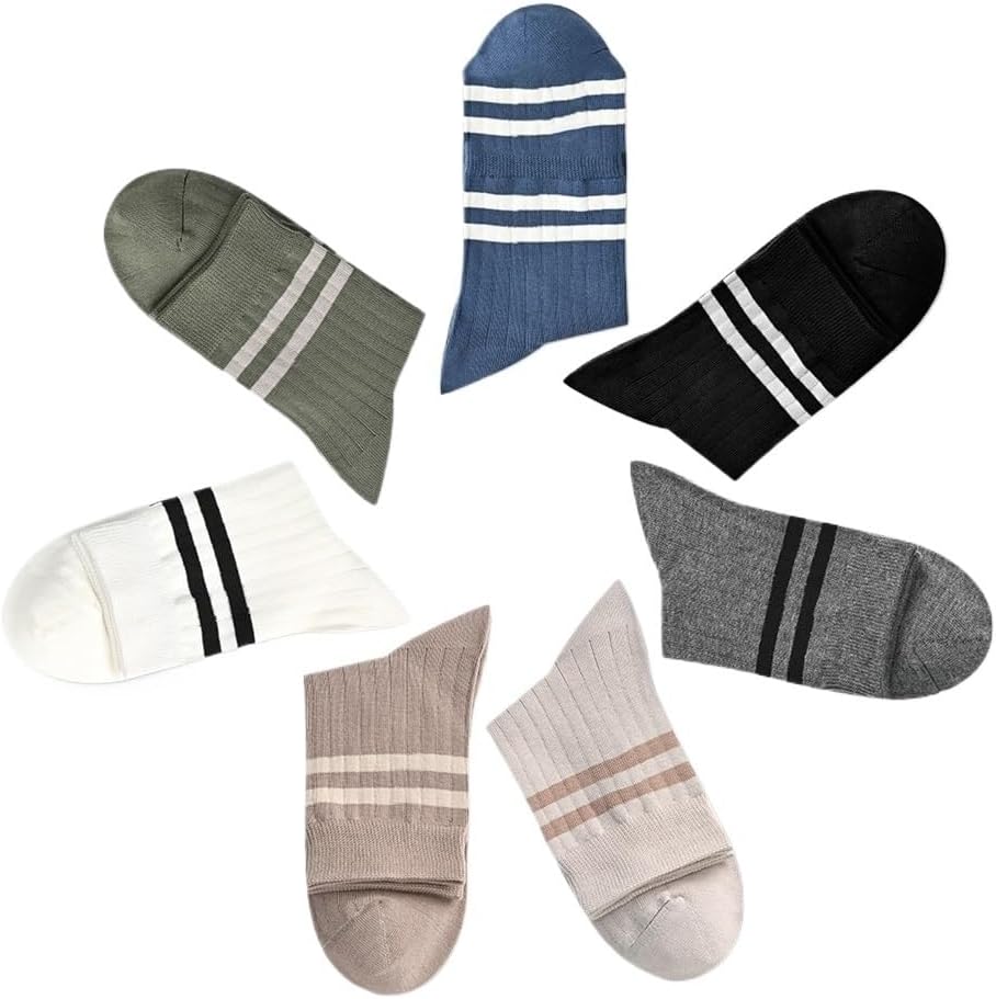 Socks, Men's Medium Length Socks, Sweat Absorbing Sports Socks, Student Socks