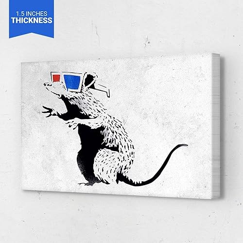 Miniatura 41 de Banksy Graffiti Street Art Colecciones de lienzos de arte callejero. Listo para colgar. Fabricado en Estados Unidos #4#5