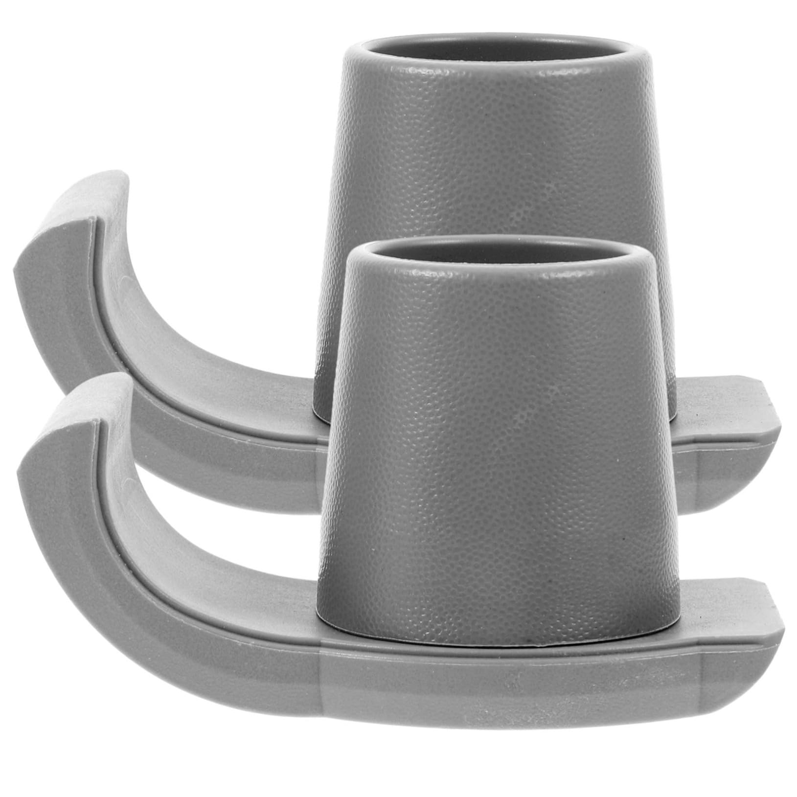 CALLARON Cubierta De Pie De Caminante Accesorios Para Andador Acolchado Para Muletas Estera Del Extremo De La Muleta Fundas De Caña Bastón Caucho Grey 2 Piezas X 4