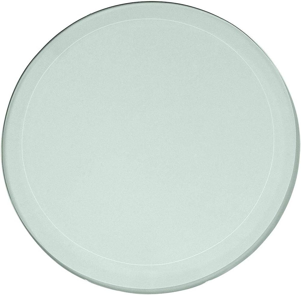 Hamilton Hills Polished 14 Inch Acrylic Glass Table Top | Transparent 3/8" Thick 1" Bevel Dining Table Pads | Coffee Table Cover Round 14" Diameter Glass Cut to Size | Flat Circular Tempered Sheet