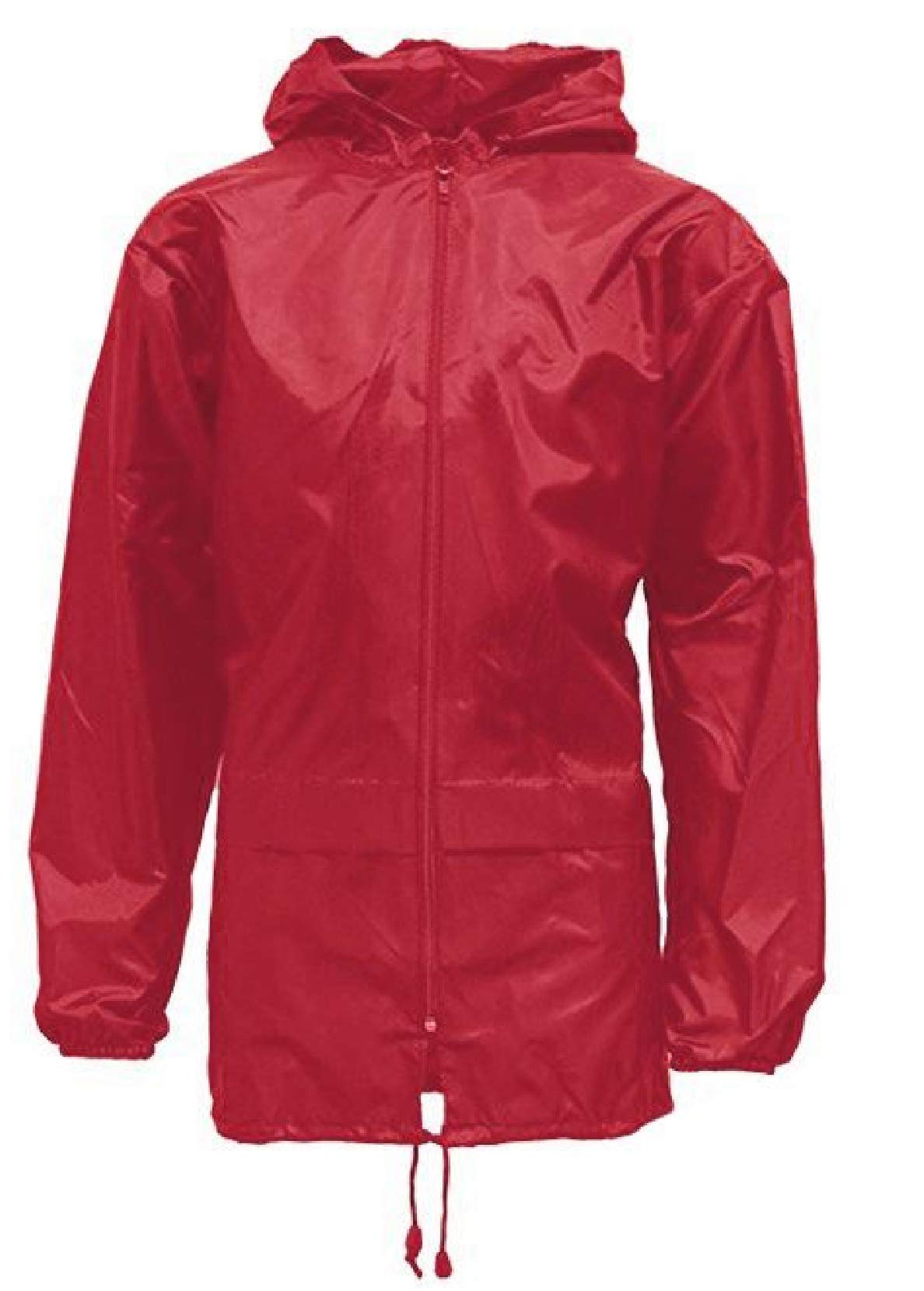Kentex Online Women's Red Unisex Mens Cagoule Showerproof Cagoules With Hood (Medium, )