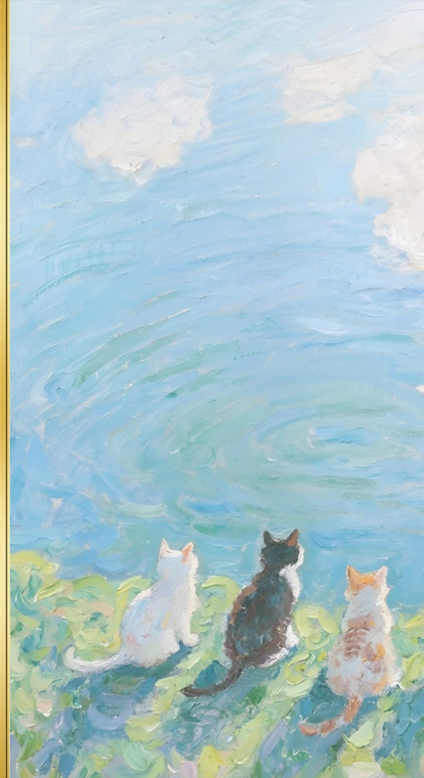 Fensterfolie Blickdicht 90x200CM 3 Katzen Statisch Selbsthaftend Dekorative Folie, Abnehmbare Glasfolien Anti-UV, für Badezimmer küche
