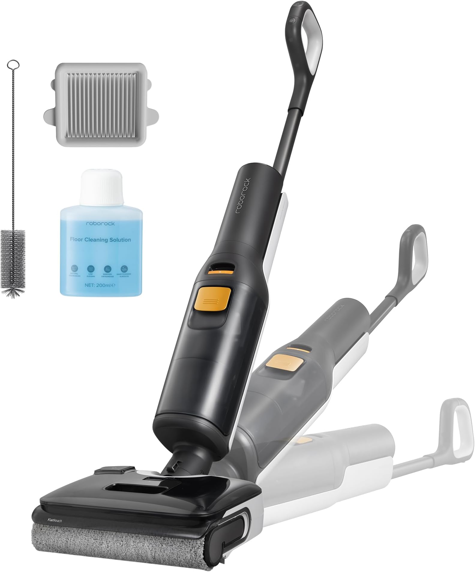 roborock F25 BX Wet Dry Vacuum Cleaner, Cordless Vacuum Mop All in One with 20000Pa, 194°F Hot Air Flash Drying & Self Cleaning, Zero-Tangle Wet Mop Cleaner for Hard Floor, 180° Lie Flat