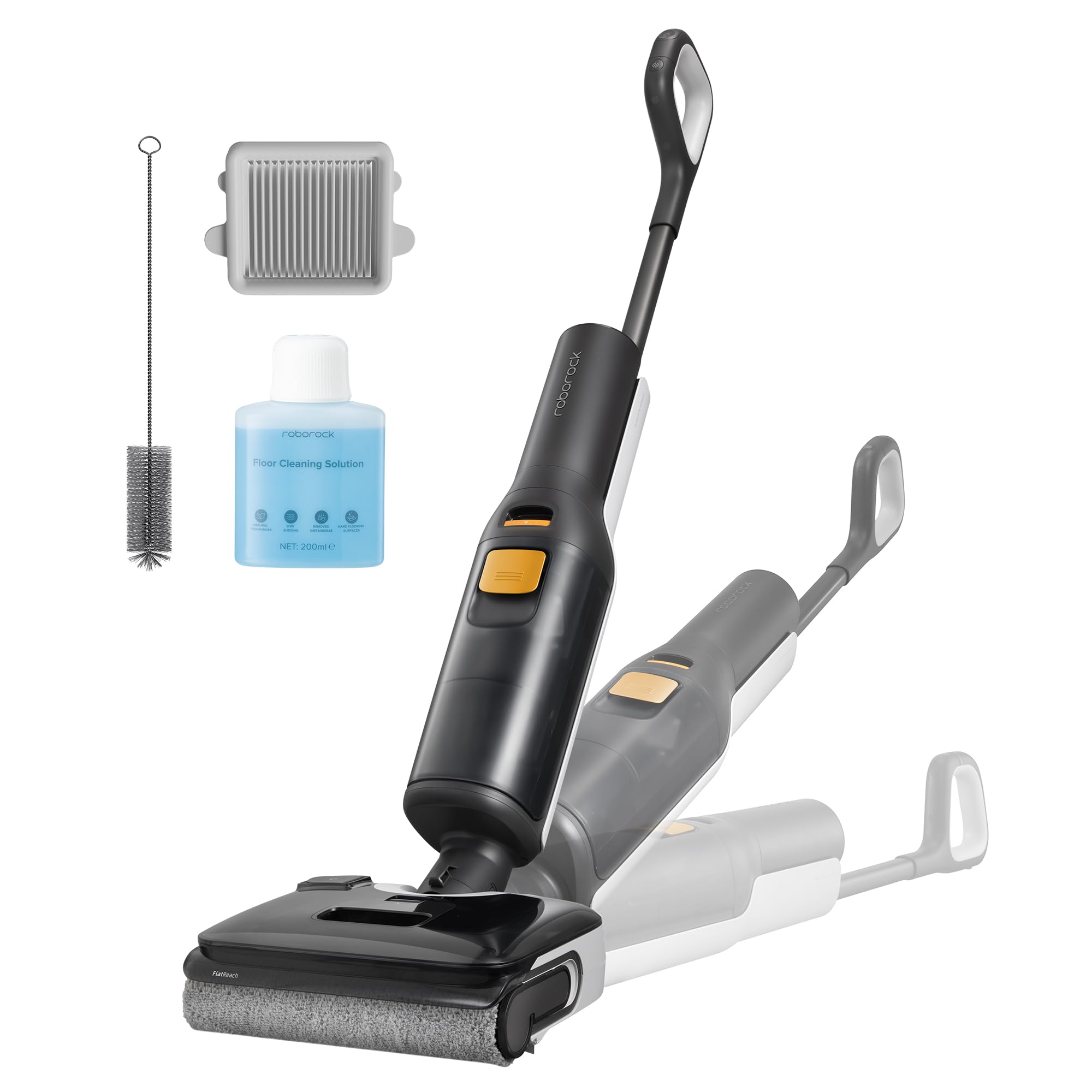 roborockF25 BX Wet Dry Vacuum Cleaner, Cordless Vacuum Mop All in One with 20000Pa, 194°F Hot Air Flash Drying & Hot Water Self Cleaning, Zero-Tangle Wet Mop Cleaner for Hard Floor, 180° Lie Flat