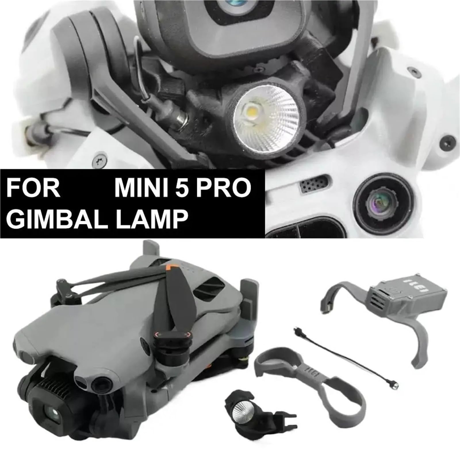 Compatibile Con DJI, Mini 5 Pro, Luce Di Navigazione Con Giunto Cardanico