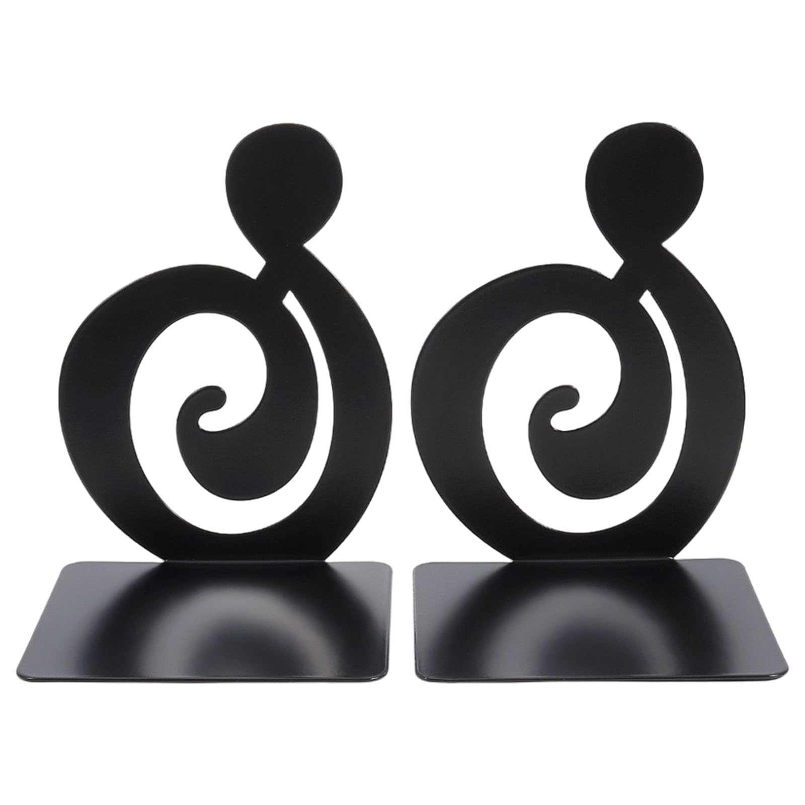 2Pcs Musical Note Metal Bookends for Shelves Hollow Metal Book Ends Decorative Book for Library School Artistic Bookshelf Decoration
