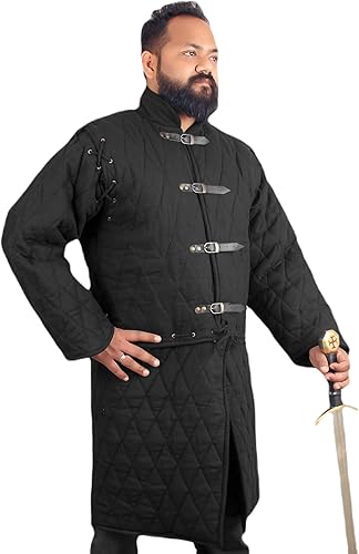 Miniatura 2 de THE MEDIEVALS Abrigo acolchado Gambeson Chaqueta Aketon para SCA