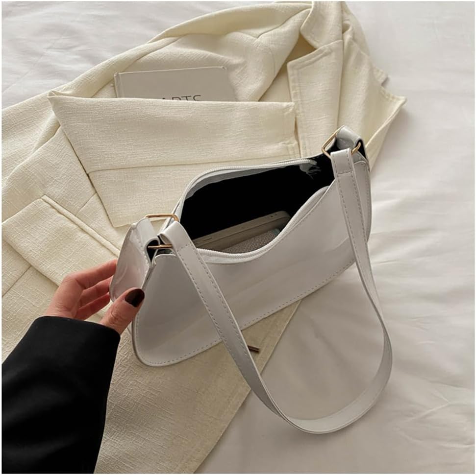 Patent Leather Clutch Purse Shiny Evening Handbags for Women Armpit Shoulder Bag MINI Hobos - Image 3