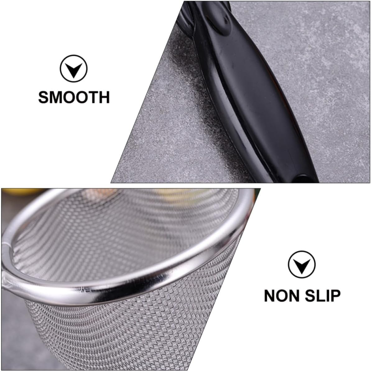 Stainless Steel Noodle Filter Spoon Hanging Ring with Long Handle