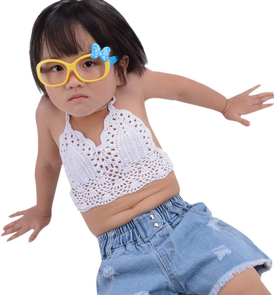 Girls Summer Beach Swimwear,Kids Girl Swimsuit Crochet Straps Bikini Swimwear Outfit Top Clothing(Black,2-4 Years): Clothing, Shoes & Jewelry