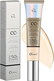 O'CHEAL Base CC con SPF 50+, hidratante de co...