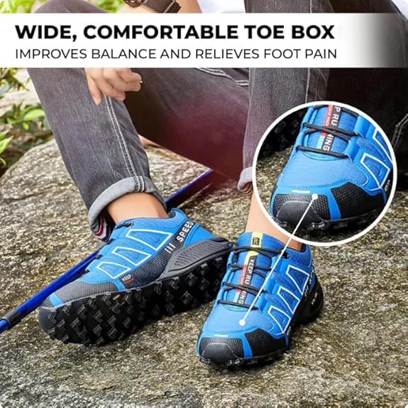 Orthopedic Pain-Relieving Walking Shoes, Wide Width Waterproof Outdoor Breathable Non-Slip Comfort Slip-On Hiking Sneakers4