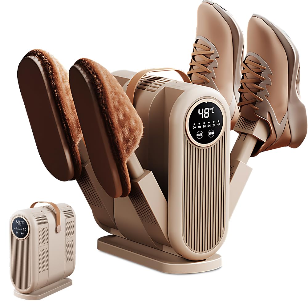 Seche Chaussure Électrique, Sèche-Gants, Chauffage à Température Constante de 48 °C, Minuterie à Trois Vitesses, Antibactérien, Séchage Rapide pour Sécher Les Chaussures, Bottes, Gants et Chaussettes