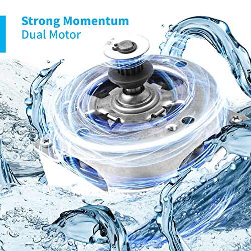 image for ROVSUN 26LBS Portable Washing Machine, Mini Twin Tub Washer with Washe