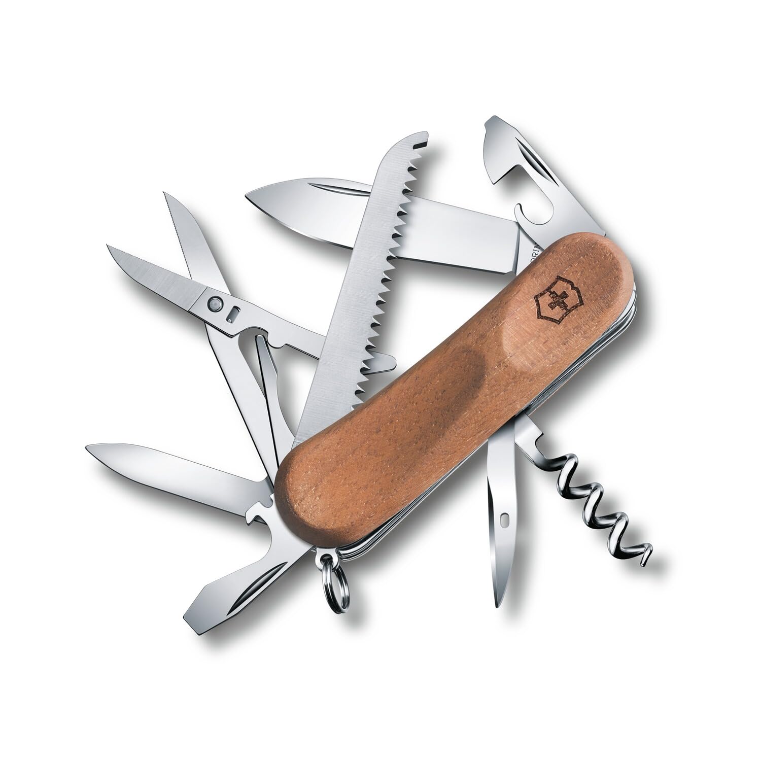 Victorinox Evolution Bois 17 Couteau de Poche Suisse, Léger, Multitool, 13 Fonctions, Tire Bouchon, Scie à Bois, Bois