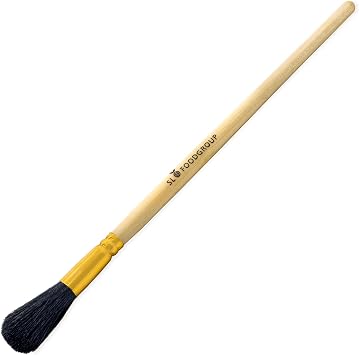 Slofoodgroup Gilding Brush, Gold Duster Brush Round Oval Size 2
