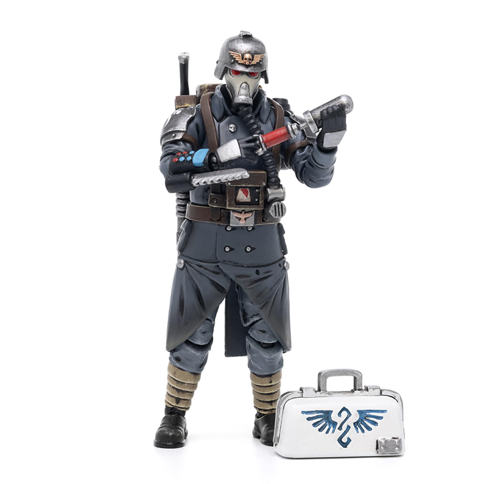 GWTCTOY JoyToy 40K Genuine License 1:18 Action Figure, Astra Militarum Death Korps of Krieg Veteran Squad Guardsman Medic
