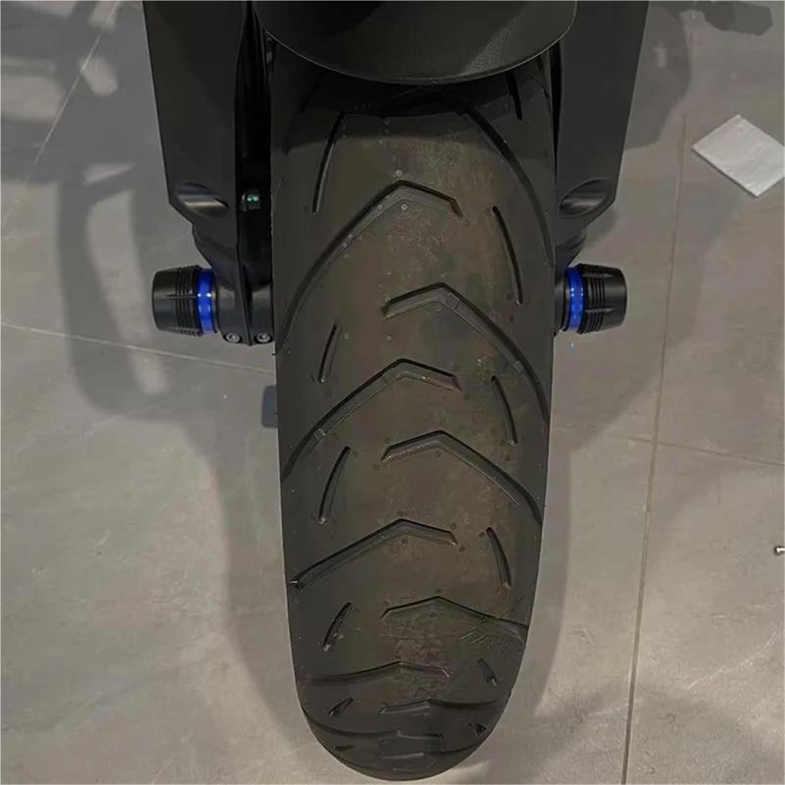 Protection Antichute pour Fourche Et Axe De Roue Avant/arrière De Moto pour Suzuki GSXS 750, GSX-S1000F, GSXS 1000 GT, GSXR 750 Et GSXS 750. Protection Anti-Chute(Bleu,Avant Arrière 750)