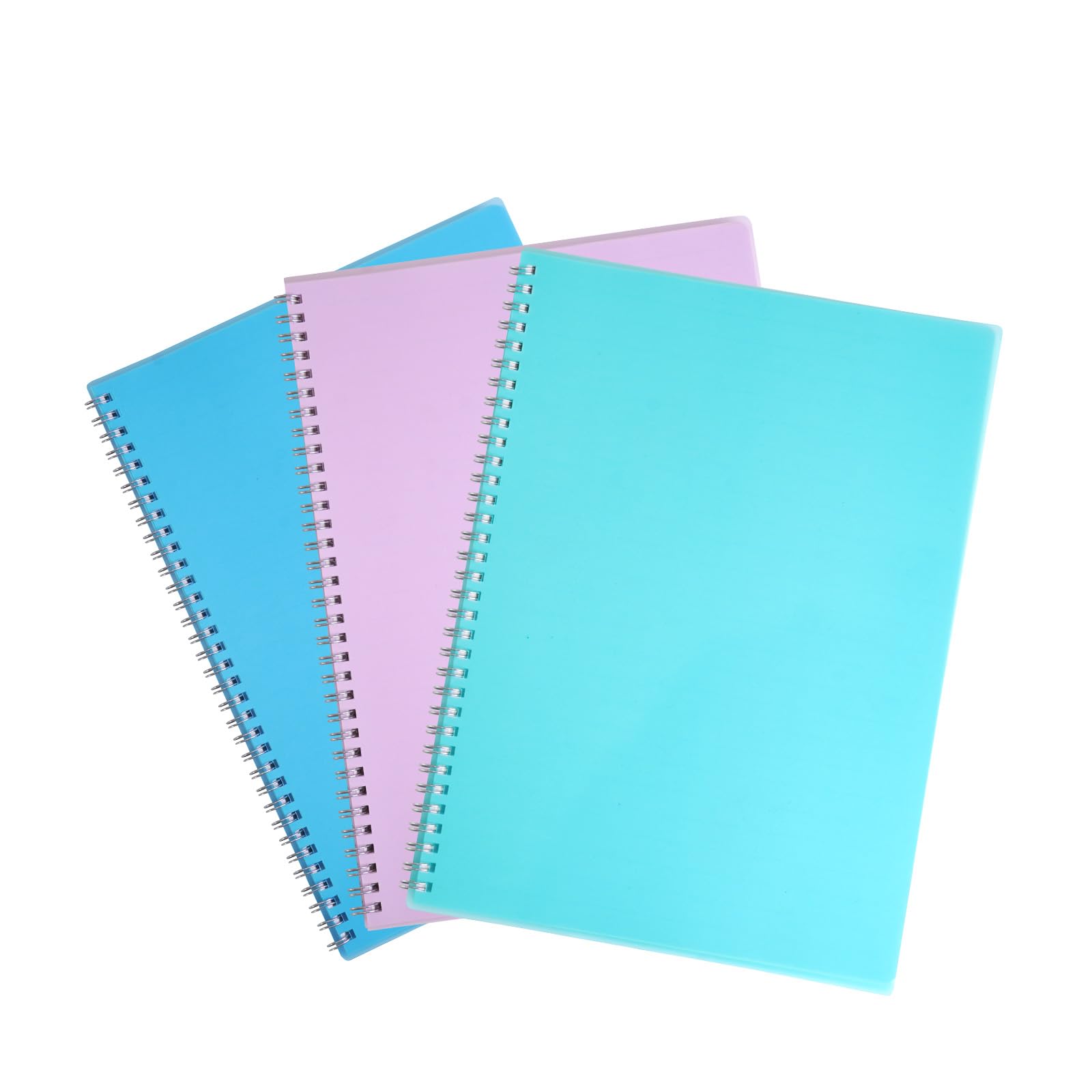 Irmanas A4 Notebooks, 3 Pack Small Wirebound Notepad, Mini Ruled Lined Journal, College School Supplies Pocket Spiral Notebook for Work, Aesthetic Gift Office Supplies for Teen Girls Boys
