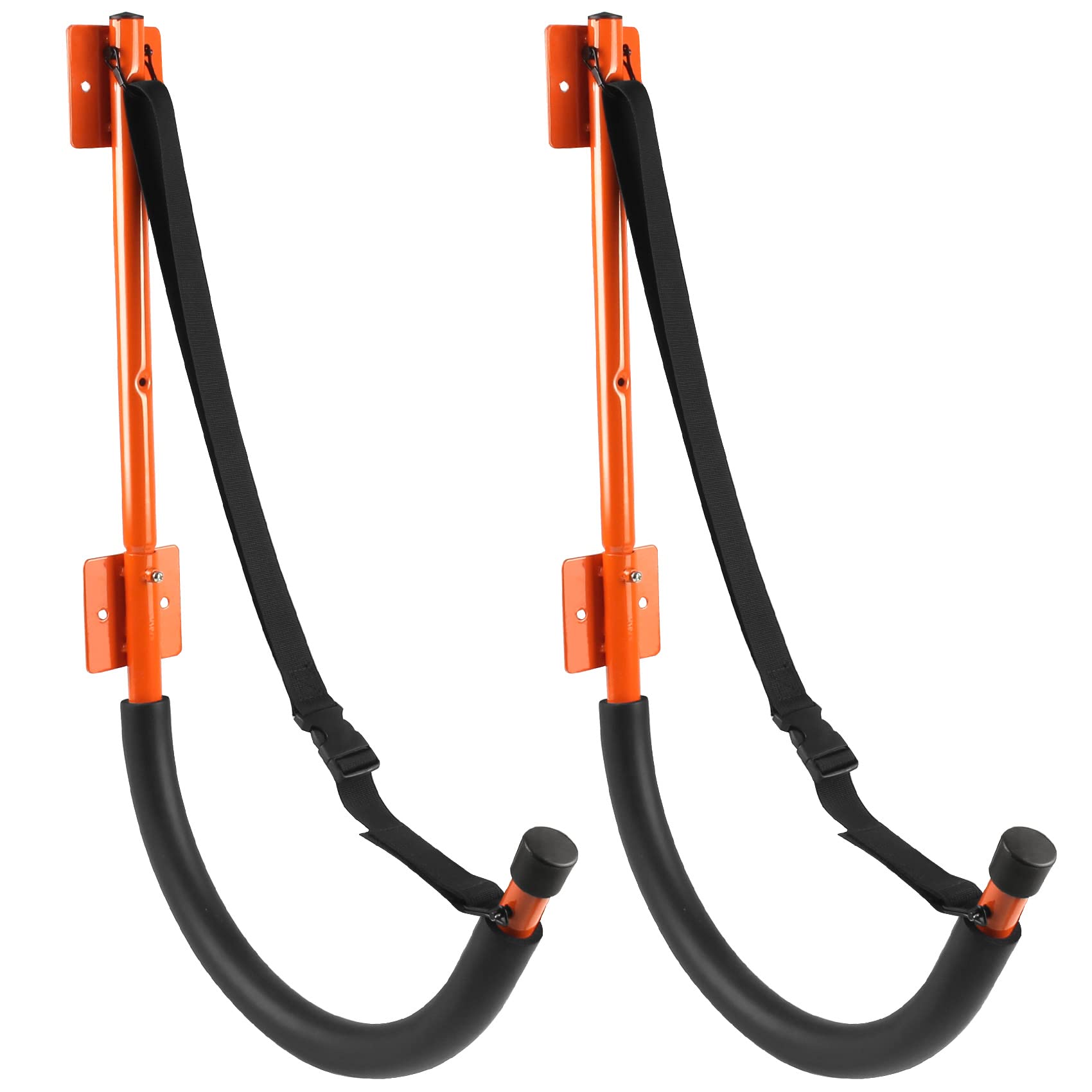 WTMORE Kayak Storage Rack, Kayak Wall Mount Hooks,Heavy Duty Kayak Hooks with Straps, 100 LB Capacity，Kayak Rack for Garage, Outdoor Storage Canoe Kayak Paddle Board Snow Board Surfboards