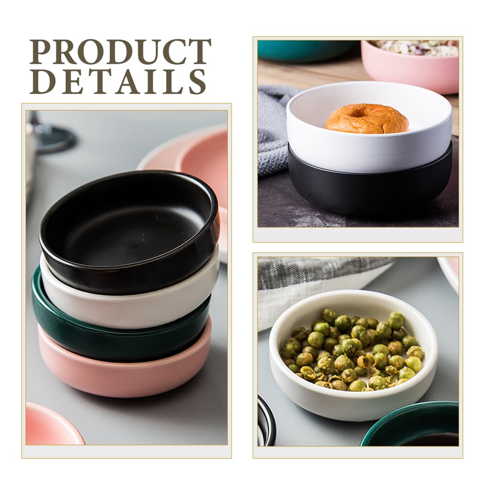 HEMOTON 6 Stück Keramik Saucenschalen Sojasauce Schälchen Kleine Dipschalen Für Öl Essig Zucker Gewürze Früchte Nüsse Süßigkeiten Zuhause Party Catering