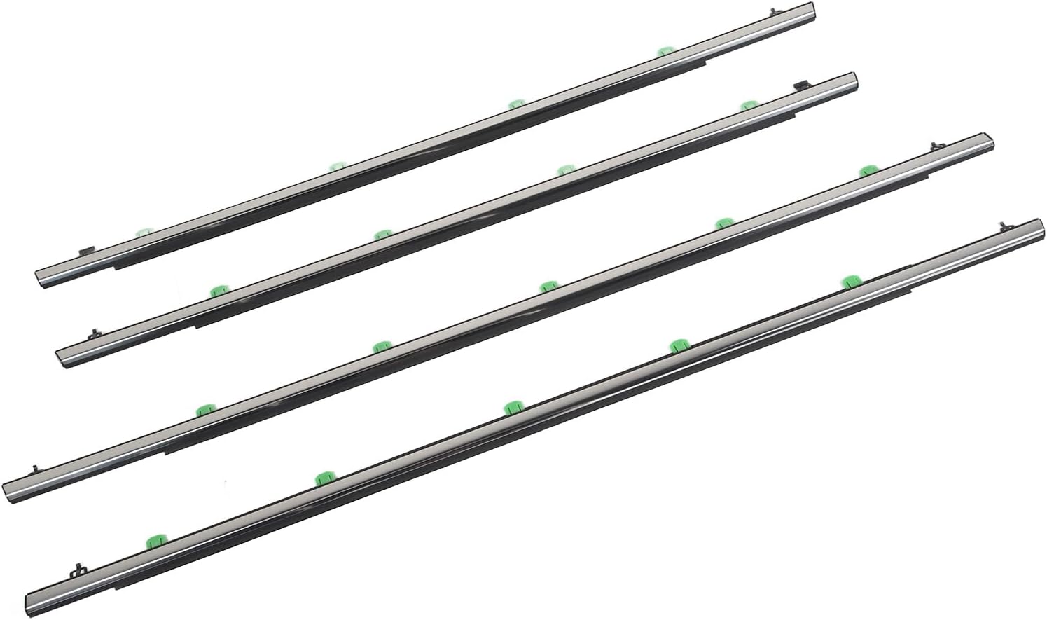 72950 SWA A01, Easy Installation Car Outside Window Belt Wear Resistant 4pcs Weatherstrip Window Molding Trim Waterproof for CR‑V 2007 To 2011