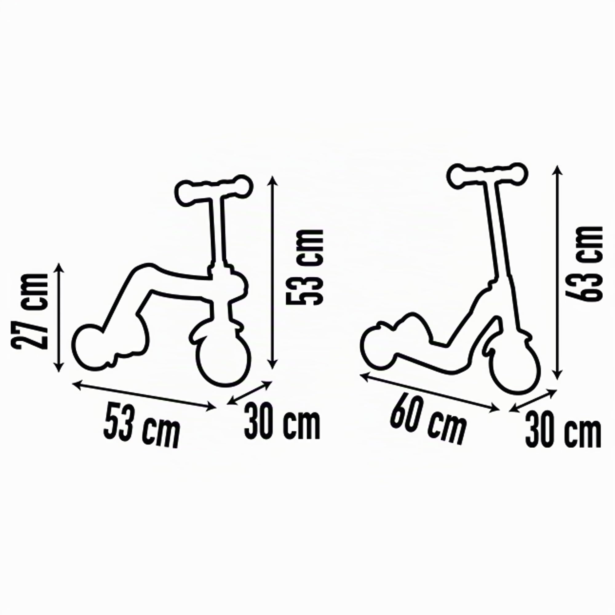 Smoby - Patinette Réversible 2 en 1 - Porteur et Trottinette - Transformation Rapide - Roues Silencieuses - A Partir de 18 Mois Jusqu'à 36 Mois