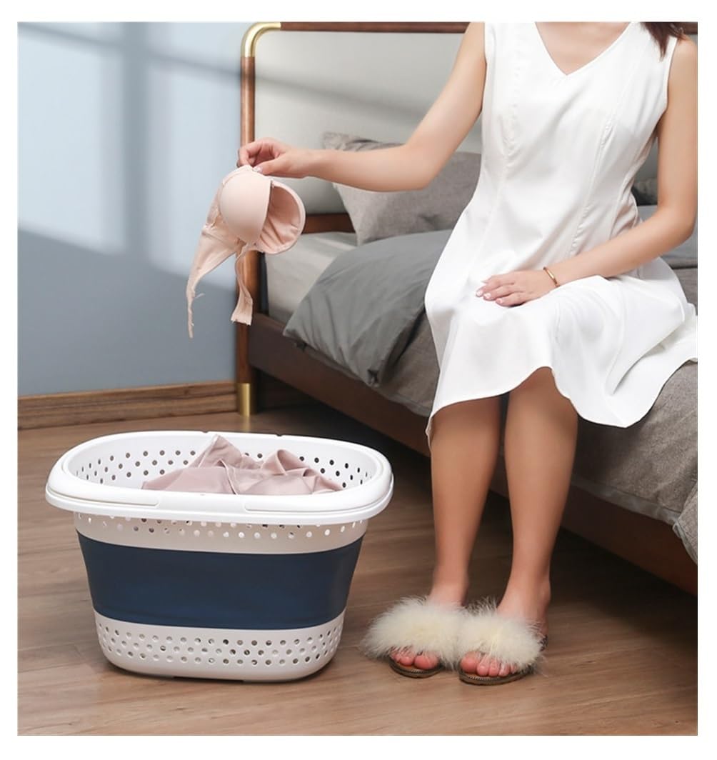 Cesto Ropa Sucia Cesto De Ropa Sucia Plegable, Cesta Almacenamiento para Colgar En La Pared del Baño, Cubo, Caja Sucio Hamper(A)